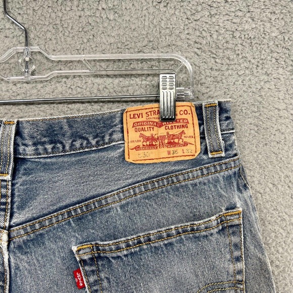 Levi's 550 Jeans Mens 36x32 Blue Denim Cotton Straight Leg Relaxed Fit 35x30 - Picture 14 of 16